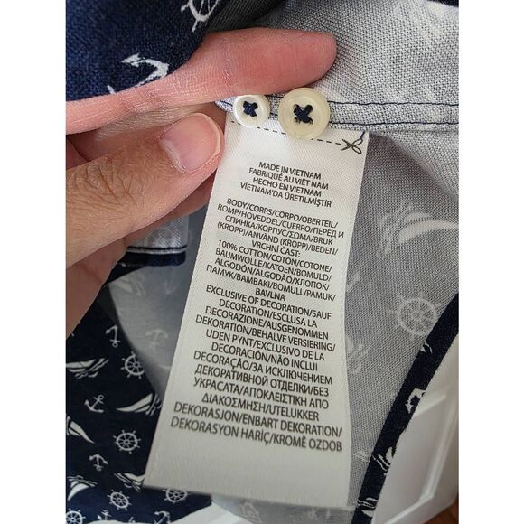 Ralph Lauren sail boat print classic fit short sleeve button up shirt size XXL N - Picture 5 of 9